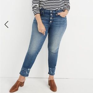 Madewell | Slim-Straight Button-Front Jeans PETITE